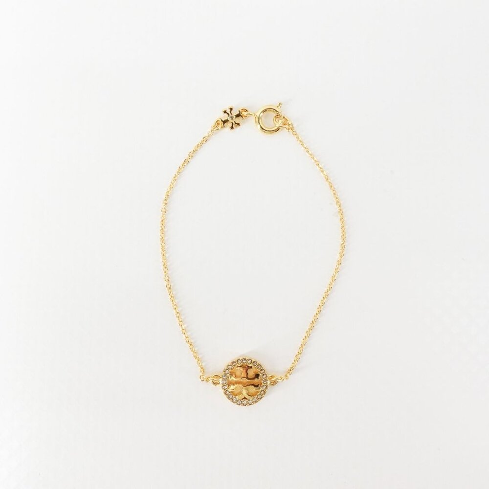 Tory Burch Miller Pave Chain Bracelet Gold OS
